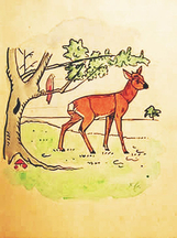 101191_ Am Rand des Waldes, Aquarell-Tusche, um 1923, VS Monogramm FE, 20,8 x 18 cm