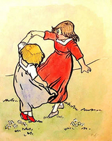 101183_ Komm tanz mit mir, Aquarell-Tusche, 1923,  VS Monogramm FE