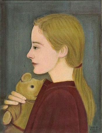 152044, Bildnis Ursula mit 11 1/2 Jahren, Öl Leinwand, 1945