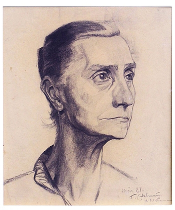 Mutter Courage, Bleistiftzeichnung, 1921, WVZ 171028
