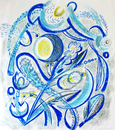 Bewegung in Blau