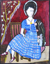 Portrait im blauen Dirndl