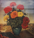 Zinnien II im Grünem Krug