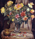 Bunte Gartenrosen