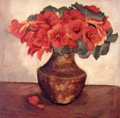 Kapuziner in brauner Vase