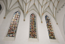 Drei Kirchenfenster im Chor der Nikolai-Kirche Isny