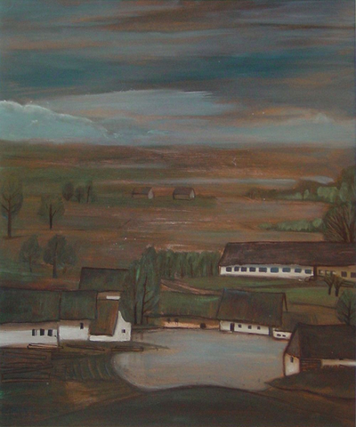 Dorf in der Ukraine, Abend